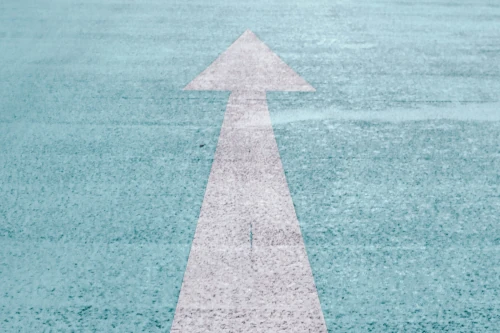 Directional arrow on pavement